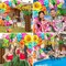 Tropical Balloon Arch Garland Kit – 178PCS Hawaiian Luau Party Decorations with Green, Hot Pink & Orange Balloons, Featuring Palm Tree, Aloha & Pineapple Foil Balloons for Summer Pool, Beach & Birthday Parties